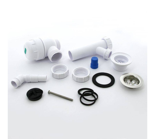 Сифон McAlpine бутылочный 1 1/2 x 40 мм с выпуском 70 мм и адаптером для слива MRSK3