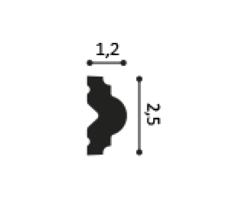 Молдинг Orac Decor PX103F гибкий PX103F