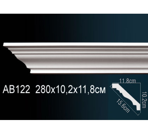 Карниз потолочный полиуретановый Perfect 175x175x2000 мм AB122