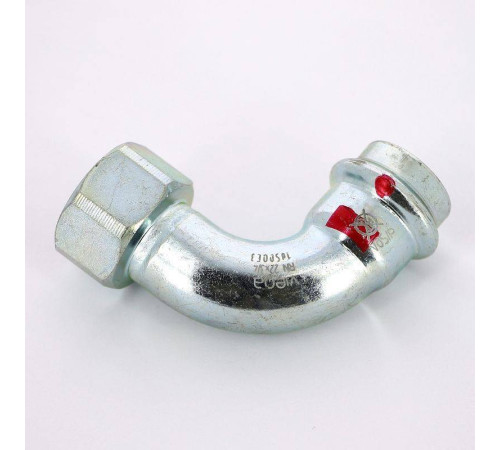 Угольник переходной Viega Prestabo 90° 22х3/4 пресс-В оцинкованная сталь 601324