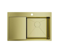 Кухонная мойка Omoikiri Akisame 78-R-LG 78x51 см нержавеющая сталь светлое золото 4973086