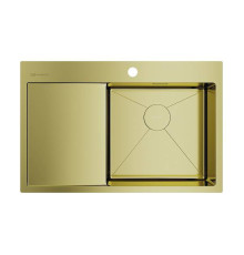Кухонная мойка Omoikiri Akisame 78-R-LG 78x51 см нержавеющая сталь светлое золото 4973086