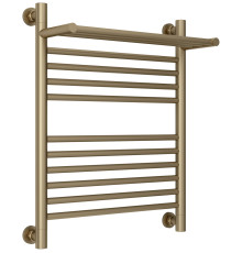 Полотенцесушитель водяной Сунержа Богема+ с 1 полкой 550x662 мм золотой шёлк матовый 32-0223-6050