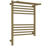 Полотенцесушитель электрический Сунержа Богема 3.1 с 1 полкой 500x600 мм левый золото матовое 032-6006-6050