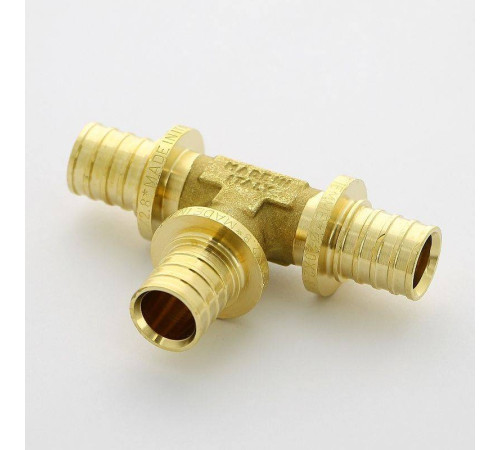 Тройник аксиальный Uni-Fitt 20 мм латунь 746G7770