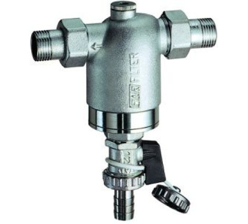 Фильтр самопромывной FAR 1/2 НР-НР 100 мкм с манометром FA 3944 12100