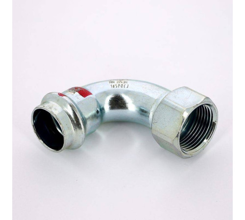 Угольник переходной Viega Prestabo 90° 22х3/4 пресс-В оцинкованная сталь 601324