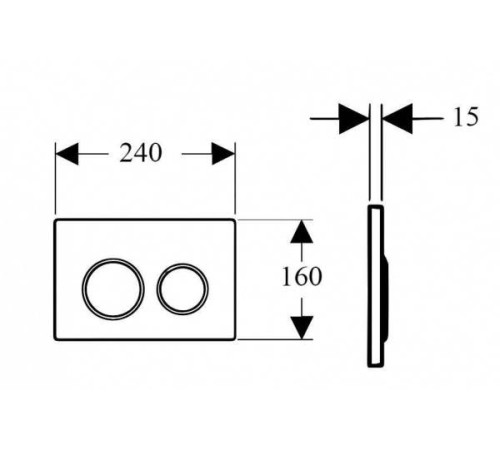 Кнопка смыва Boheme NeoArt пластик 24х1.5х16 см черный/золото 663