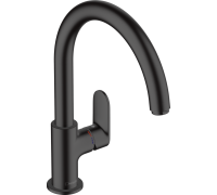 Смеситель для кухни Hansgrohe Vernis Blend M35 однорычажный матовый чёрный 71870670