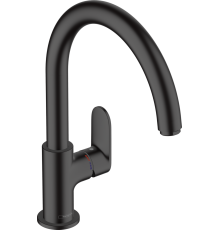 Смеситель для кухни Hansgrohe Vernis Blend M35 однорычажный матовый чёрный 71870670