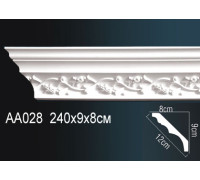 Карниз потолочный полиуретановый с рисунком Perfect AA028