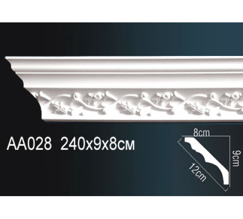 Карниз потолочный полиуретановый с рисунком Perfect AA028