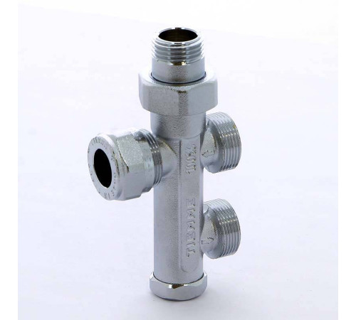 Узел радиаторный Tiemme 1/2 - M24x19 для двухтрубных систем разводка в пол 3370002