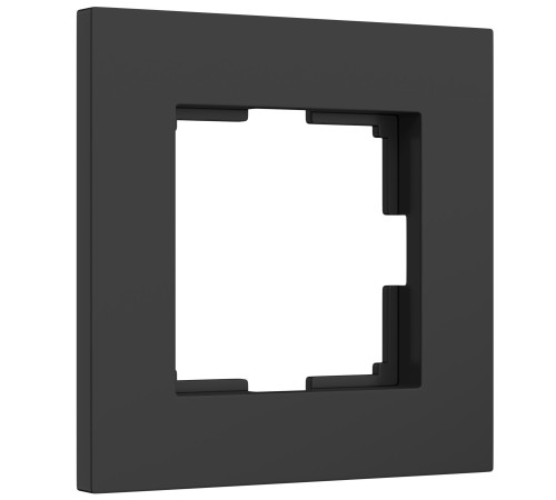 Рамка из поликарбоната на 1 пост Slab черный софт W0012908