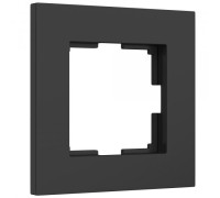 Рамка из поликарбоната на 1 пост Slab черный софт W0012908