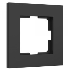 Рамка из поликарбоната на 1 пост Slab черный софт W0012908