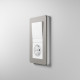 Рамка из поликарбоната на 2 поста Split дымчатый/белый, soft-touch W0023067