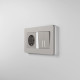 Рамка из поликарбоната на 2 поста Split дымчатый/белый, soft-touch W0023067