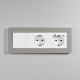 Рамка из поликарбоната на 3 поста Split дымчатый/белый, soft-touch W0033067