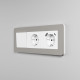 Рамка из поликарбоната на 3 поста Split дымчатый/белый, soft-touch W0033067