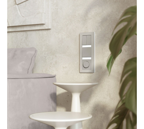 Рамка из поликарбоната на 3 поста Split дымчатый/белый, soft-touch W0033067