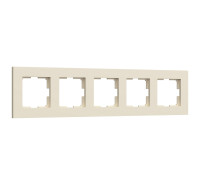 Рамка из поликарбоната на 5 постов Slab айвори софт W0052962