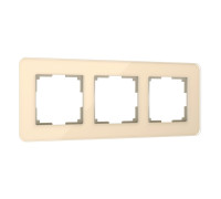 Рамка из стекла на 3 поста Elite айвори W0032443