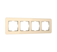 Рамка из стекла на 4 поста Elite айвори W0042443