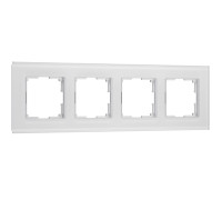 Рамка из стекла на 4 поста Senso белый soft-touch W0043101