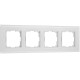 Рамка из стекла на 4 поста Senso белый soft-touch W0043101