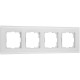 Рамка из стекла на 4 поста Senso белый soft-touch W0043101