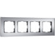 Рамка из стекла на 4 поста Senso серебряный soft-touch W0043106