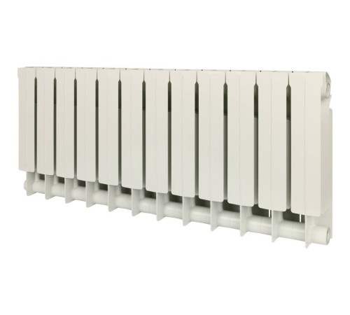 Радиатор биметаллический Global STYLE PLUS 350 12 секций боковое подключение RAL 9010 STP03501012
