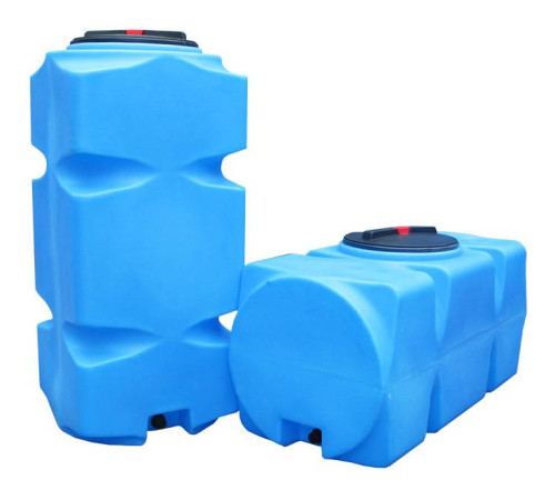 Бак для воды вертикальный АНИОН Танк 500 л с фланцем, крышкой с клапанами и сливом Т500ВФК2З