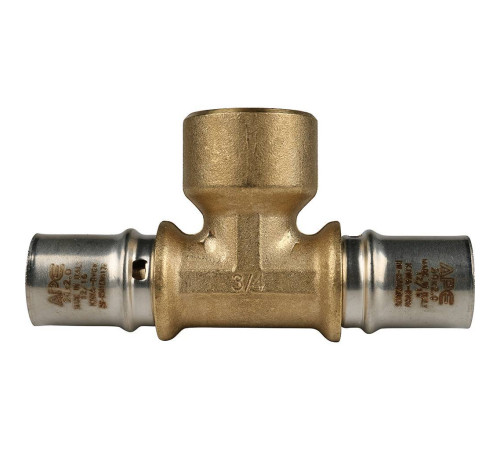 Тройник-переходник пресс STOUT с внутренней резьбой 20х3/4х20 SFP-0007-003420