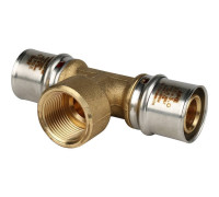 Тройник-переходник пресс STOUT с внутренней резьбой 26х3/4х26 SFP-0007-003426