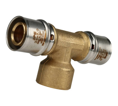 Тройник-переходник пресс STOUT с внутренней резьбой 26х3/4х26 SFP-0007-003426