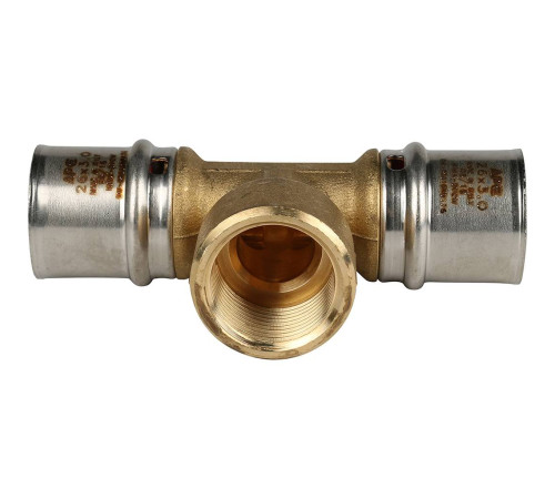 Тройник-переходник пресс STOUT с внутренней резьбой 26х3/4х26 SFP-0007-003426