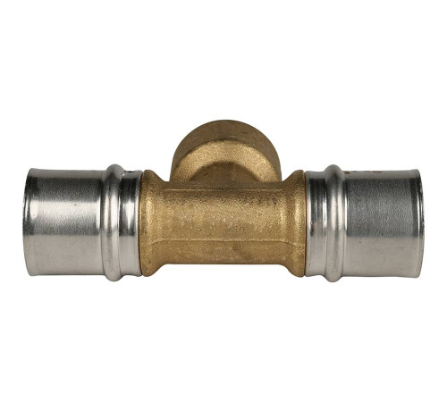 Тройник-переходник пресс STOUT с внутренней резьбой 26х3/4х26 SFP-0007-003426