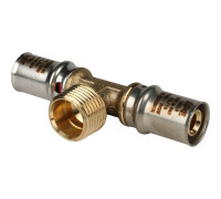 Тройник-переходник пресс STOUT с наружной резьбой 16х1/2х16 SFP-0008-161216