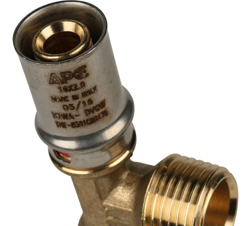 Тройник-переходник пресс STOUT с наружной резьбой 16х1/2х16 SFP-0008-161216