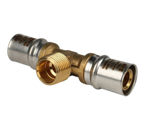 Тройник-переходник пресс STOUT с наружной резьбой 20х1/2х20 SFP-0008-201220