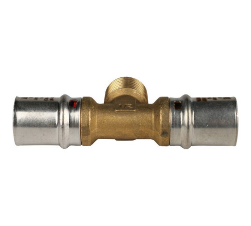 Тройник-переходник пресс STOUT с наружной резьбой 20х1/2х20 SFP-0008-201220