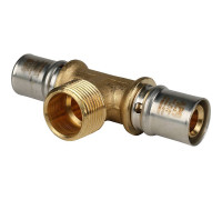 Тройник-переходник пресс STOUT с наружной резьбой 20х3/4х20 SFP-0008-203420