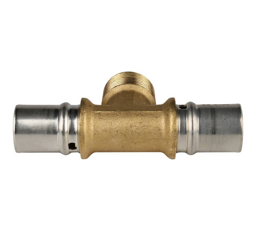 Тройник-переходник пресс STOUT с наружной резьбой 20х3/4х20 SFP-0008-203420
