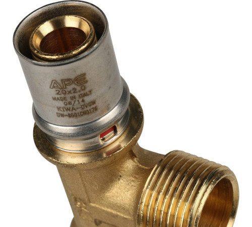 Тройник-переходник пресс STOUT с наружной резьбой 20х3/4х20 SFP-0008-203420
