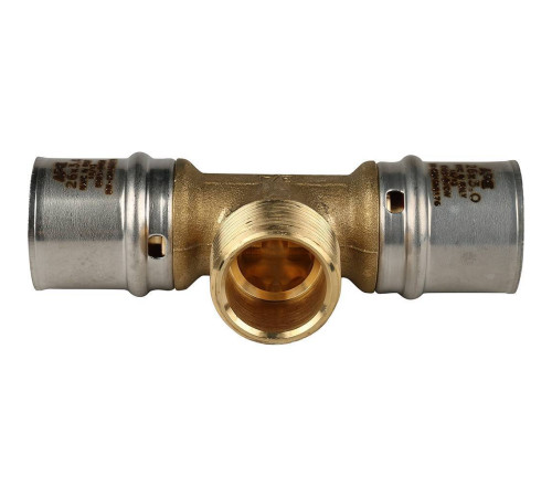 Тройник-переходник пресс STOUT с наружной резьбой 26х3/4х26 SFP-0008-263426