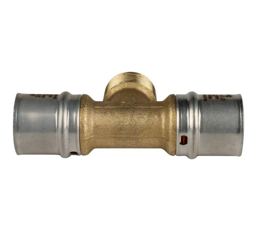 Тройник-переходник пресс STOUT с наружной резьбой 26х3/4х26 SFP-0008-263426
