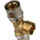 Тройник-переходник пресс STOUT с наружной резьбой 26х3/4х26 SFP-0008-263426
