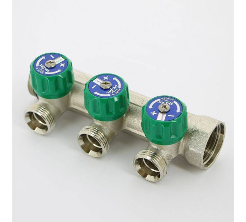 Коллектор с вентилями Uni-Fitt 1 НВ 3 выхода 3/4 EK 90° 50 мм 410N4330